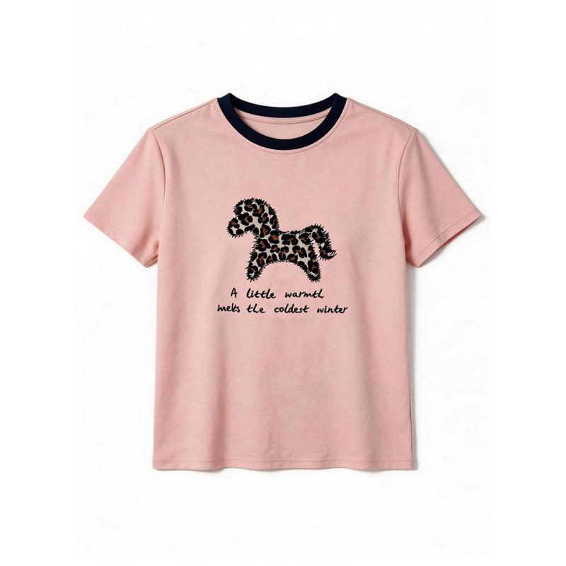 Women s Slimming Loose Fit Color Block Leopard Print Embroidered T-Shirt Medium світло-рожевий колір
Women s Slimming Loose Fit Color Block Leopard Print Embroidered T-Shirt Medium світло-рожевий колір