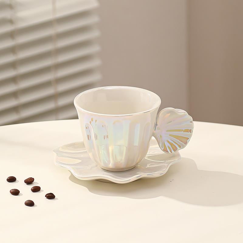 French Ceramic Coffee Cup Saucer Shell Mug Abstract Art Afternoon Camellia Tea Coffee Cup Breakfast Milk Mug Birthday Gift 280ml 280ML
French Ceramic Coffee Cup Saucer Shell Mug Abstract Art Afternoon Camellia Tea Coffee Cup Breakfast Milk Mug Birthday Gift 280ml 280ML