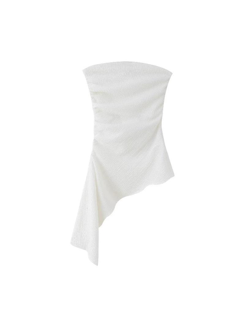 Women s Asymmetrical Pleated Bandeau Top - Slimming, Backless, Solid Color, European & American Style Small білий
Women s Asymmetrical Pleated Bandeau Top - Slimming, Backless, Solid Color, European & American Style Small білий