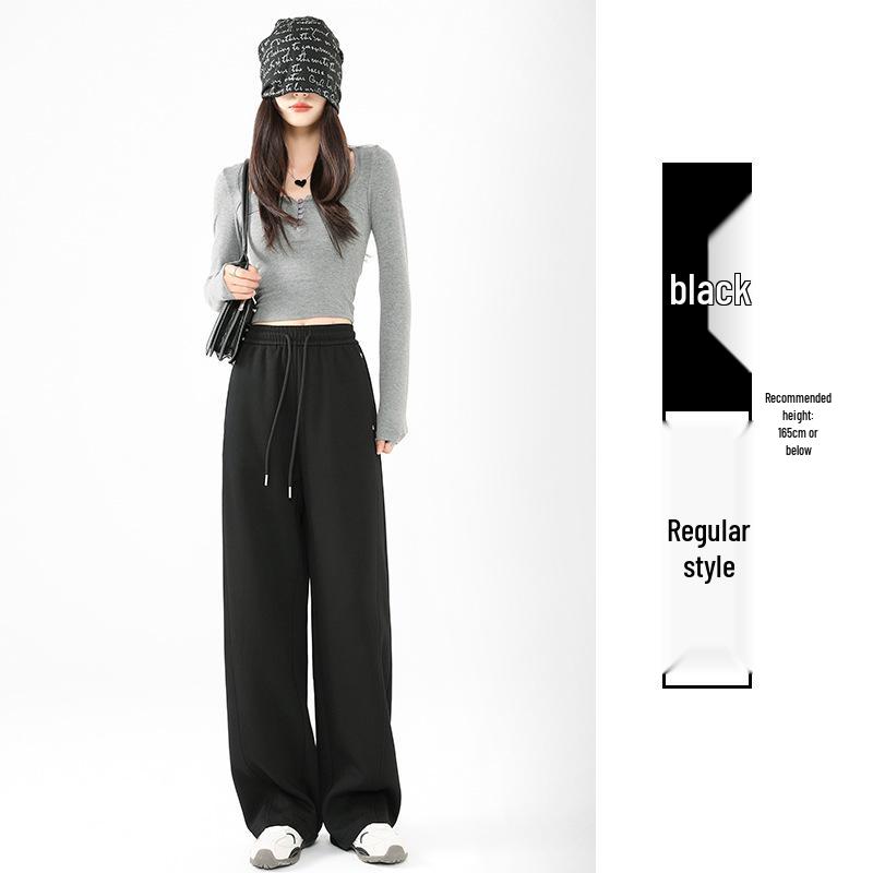 Women s American Style Gray Wide-Leg High-Waisted Slimming Sweatpants - Spring Thickened Plus Velvet Petite Fit M
Women s American Style Gray Wide-Leg High-Waisted Slimming Sweatpants - Spring Thickened Plus Velvet Petite Fit M