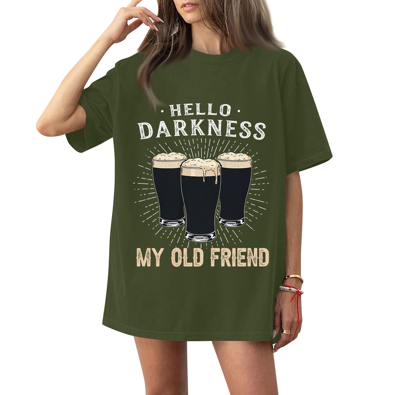 ( Darknss My Old Freend) Women s Fashion Casual Short-Sleeve Neck St. Patrick s Day Printed Shirt/T-Shirt Top M
( Darknss My Old Freend) Women s Fashion Casual Short-Sleeve Neck St. Patrick s Day Printed Shirt/T-Shirt Top M