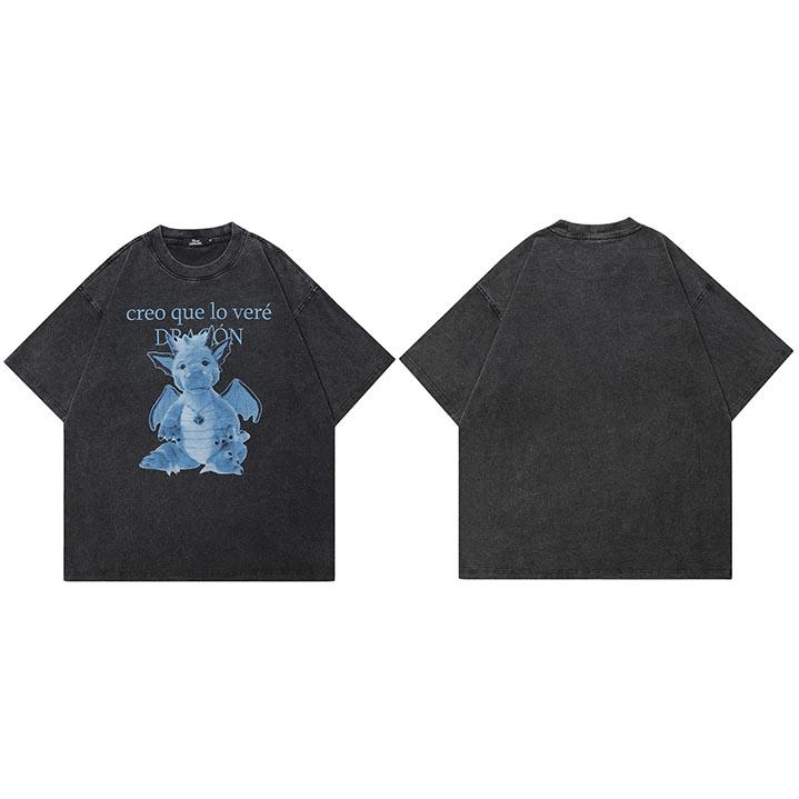 Hip Hop Retro Washed Black TShirt Streetwear Baby Dragon Graphic T Shirt Cotton Men Tshirt Unisex Tops Tees Cartoon S
Hip Hop Retro Washed Black TShirt Streetwear Baby Dragon Graphic T Shirt Cotton Men Tshirt Unisex Tops Tees Cartoon S