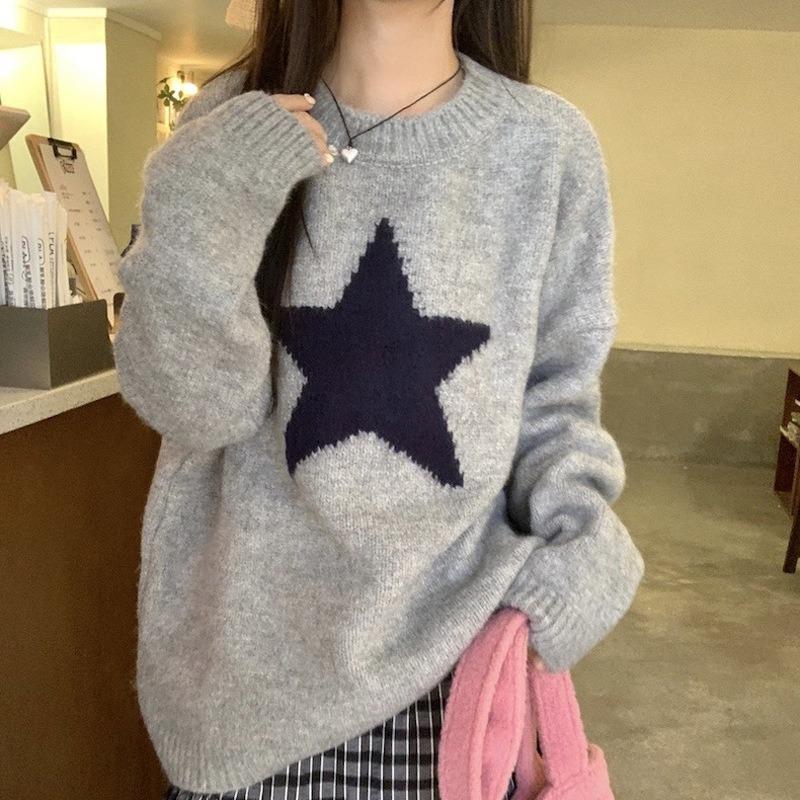 Корейская версия женского свободного серого свитера The Star Sweater, базовый трикотажный топ в стиле Lazy Style one-size-fits-all серый
Корейская версия женского свободного серого свитера The Star Sweater, базовый трикотажный топ в стиле Lazy Style one-size-fits-all серый
