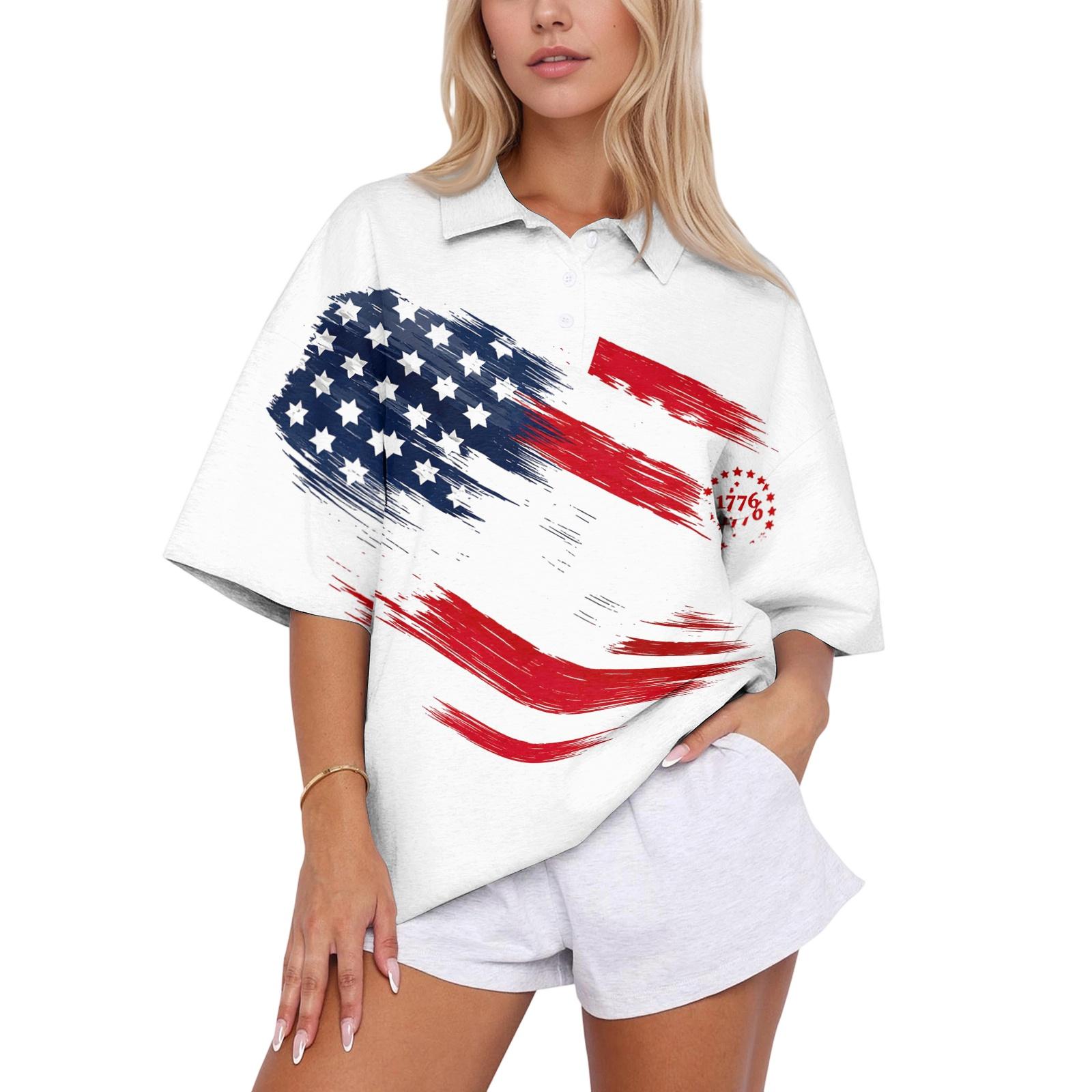 Women s Casual Polo Shirt Loose Fit Short Sleeve Top with Printed Front Design Lightweight Breathable Fabric Summer Wear XL білий
Women s Casual Polo Shirt Loose Fit Short Sleeve Top with Printed Front Design Lightweight Breathable Fabric Summer Wear XL білий
