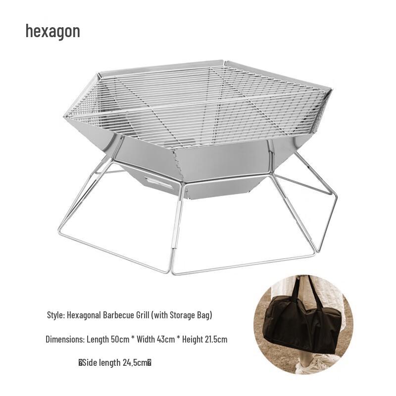 OEING Outdoor Stainless Steel Folding Charcoal BBQ Grill One Size
OEING Outdoor Stainless Steel Folding Charcoal BBQ Grill One Size