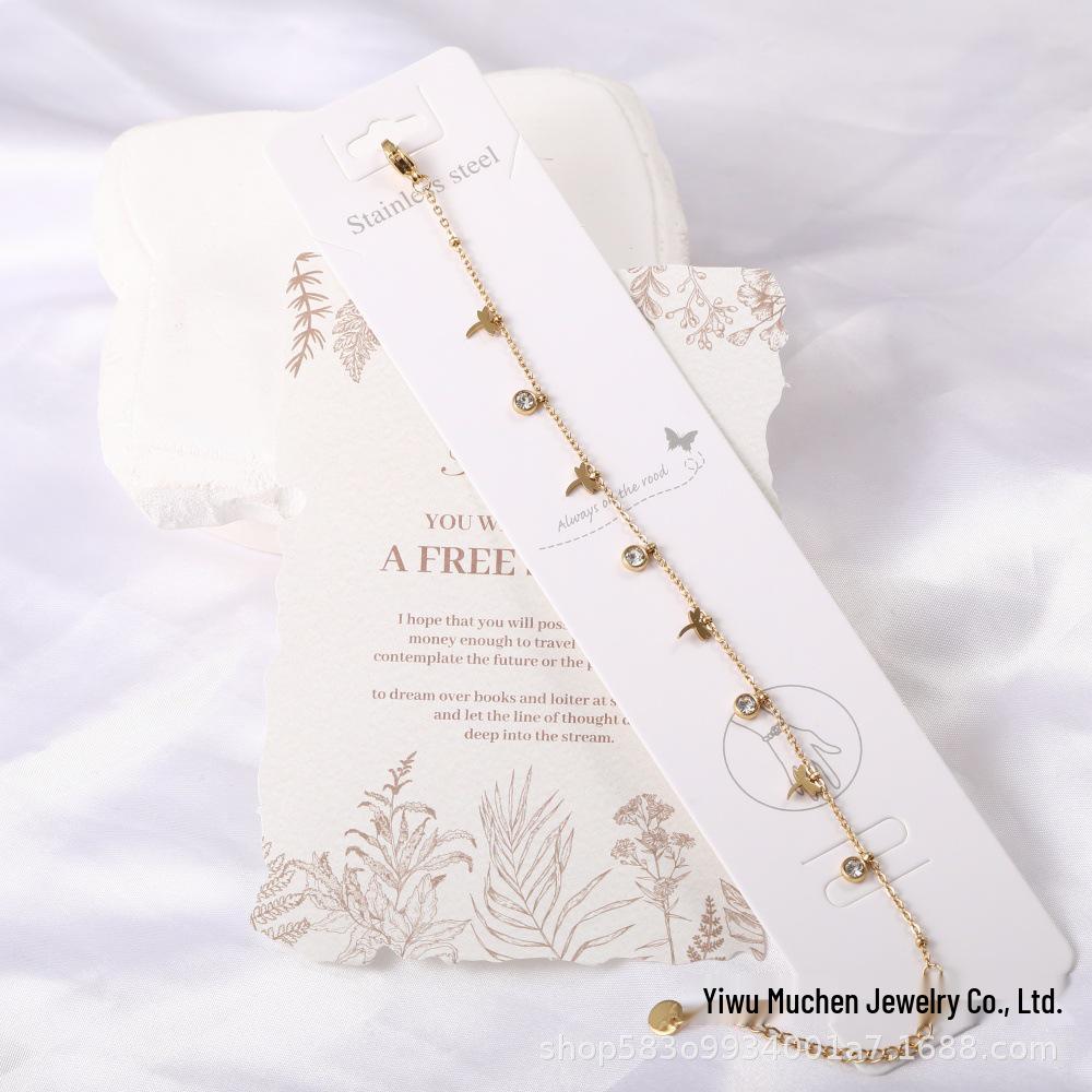 European and American Style Stainless Steel Zircon Women s Bracelet - Chic & Versatile Jewelry Trend White Zircon - 18+5cm
European and American Style Stainless Steel Zircon Women s Bracelet - Chic & Versatile Jewelry Trend White Zircon - 18+5cm