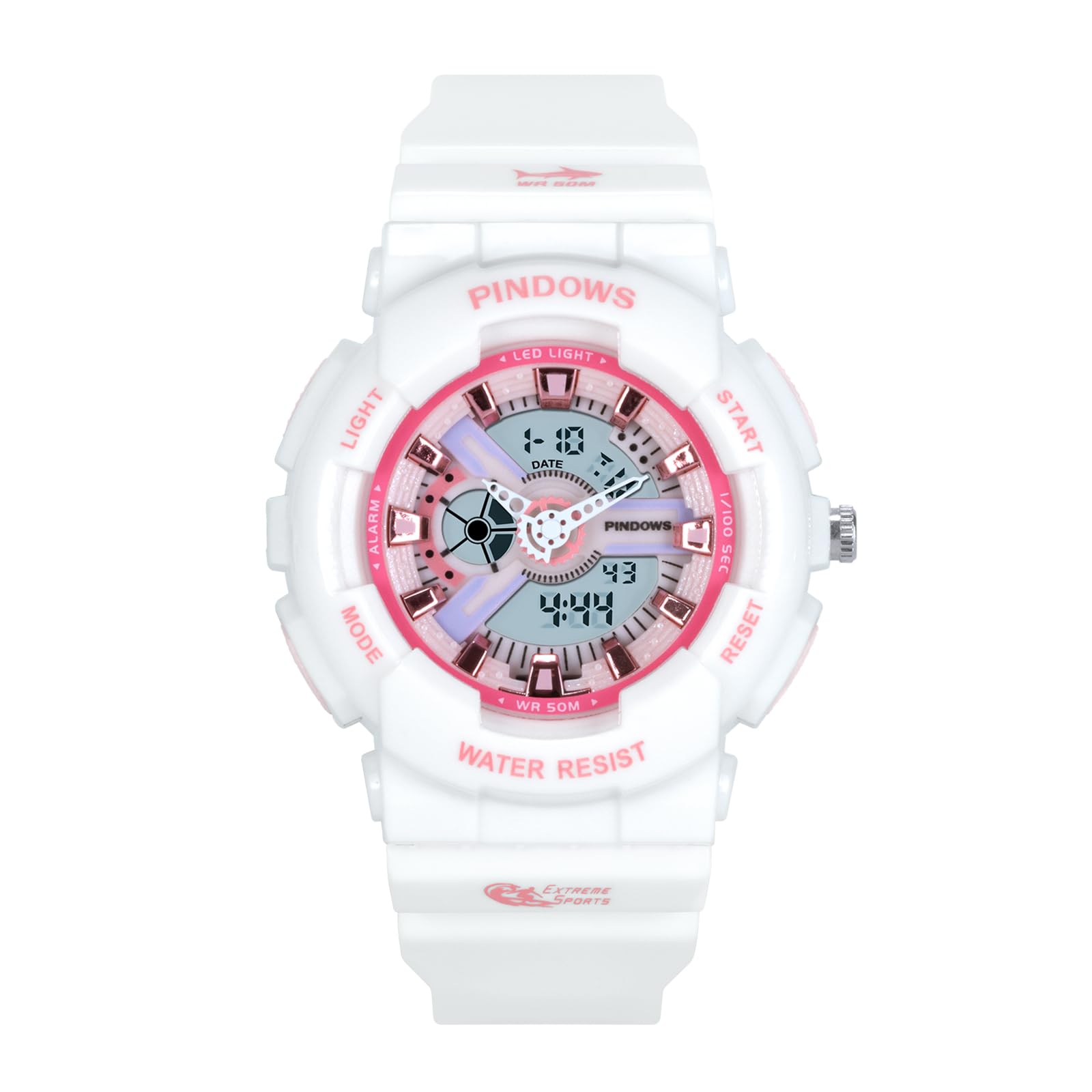 PINDOWS Watch Analog Digital LED 50m Water Fitness Tracker for Women s Display, Resistant, Multi-Function Running, Hiking, etc.
PINDOWS Watch Analog Digital LED 50m Water Fitness Tracker for Women s Display, Resistant, Multi-Function Running, Hiking, etc.