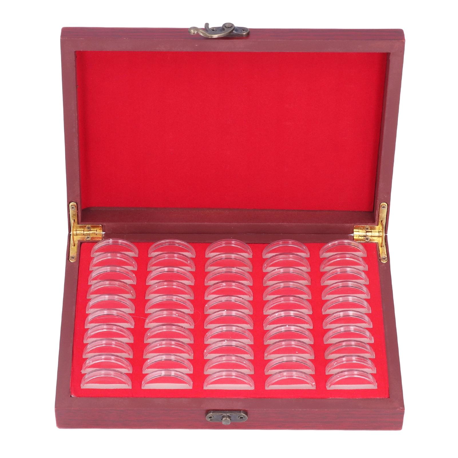 Coin Holder 50 Pieces Storage Vintage Wooden Coin Storage Box with Transparent Protective Case for Coin Collection Gift
Coin Holder 50 Pieces Storage Vintage Wooden Coin Storage Box with Transparent Protective Case for Coin Collection Gift