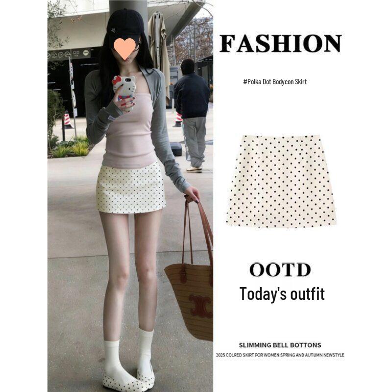 2026 Summer Apricot Polka Dot Suit: Korean Style Hip-Hugging Half-Skirt for Women S
2026 Summer Apricot Polka Dot Suit: Korean Style Hip-Hugging Half-Skirt for Women S
