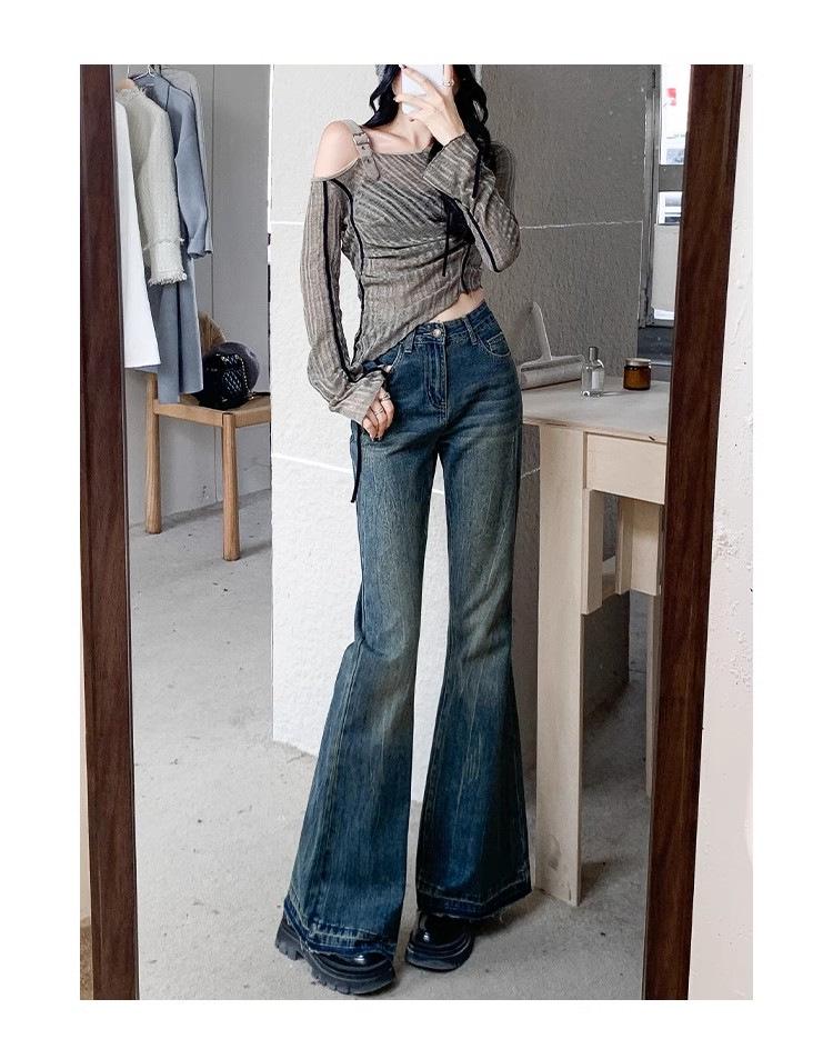 Women s Black-Grey High-Waisted Micro-Flare Jeans with Frayed Hem - Versatile, Slimming, and Trendy for Spring and Autumn M
Women s Black-Grey High-Waisted Micro-Flare Jeans with Frayed Hem - Versatile, Slimming, and Trendy for Spring and Autumn M