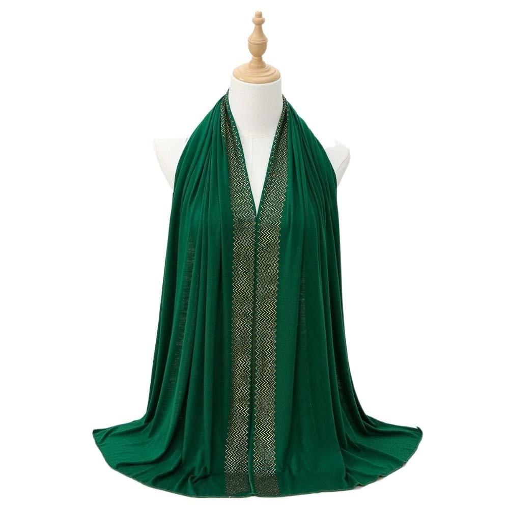 Long Smooth Silk Headscarf Sunscreen Thin Large Shawl Veil Rhinestone Chiffon Hijab Scarf For Gift темно-зелений колір
Long Smooth Silk Headscarf Sunscreen Thin Large Shawl Veil Rhinestone Chiffon Hijab Scarf For Gift темно-зелений колір