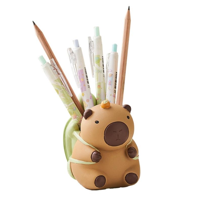 Подставка для ручек Capybara, смоляной настольный органайзер для карандашей и кисточек для макияжа, контейнер для хранения канцелярских принадлежностей, настольное украшение 1
Подставка для ручек Capybara, смоляной настольный органайзер для карандашей и кисточек для макияжа, контейнер для хранения канцелярских принадлежностей, настольное украшение 1