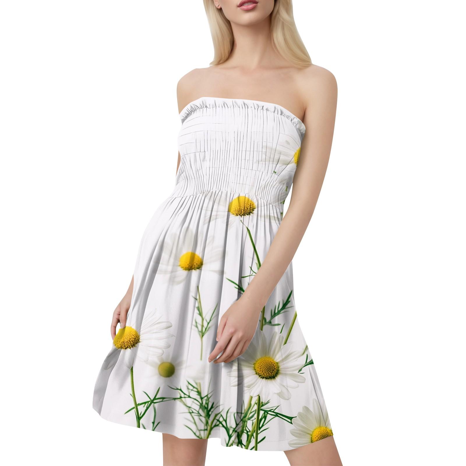 Women s Summer Dresses Fashion Women s Casual Bandeau Floral Print Sleeveless Dress XL білий
Women s Summer Dresses Fashion Women s Casual Bandeau Floral Print Sleeveless Dress XL білий