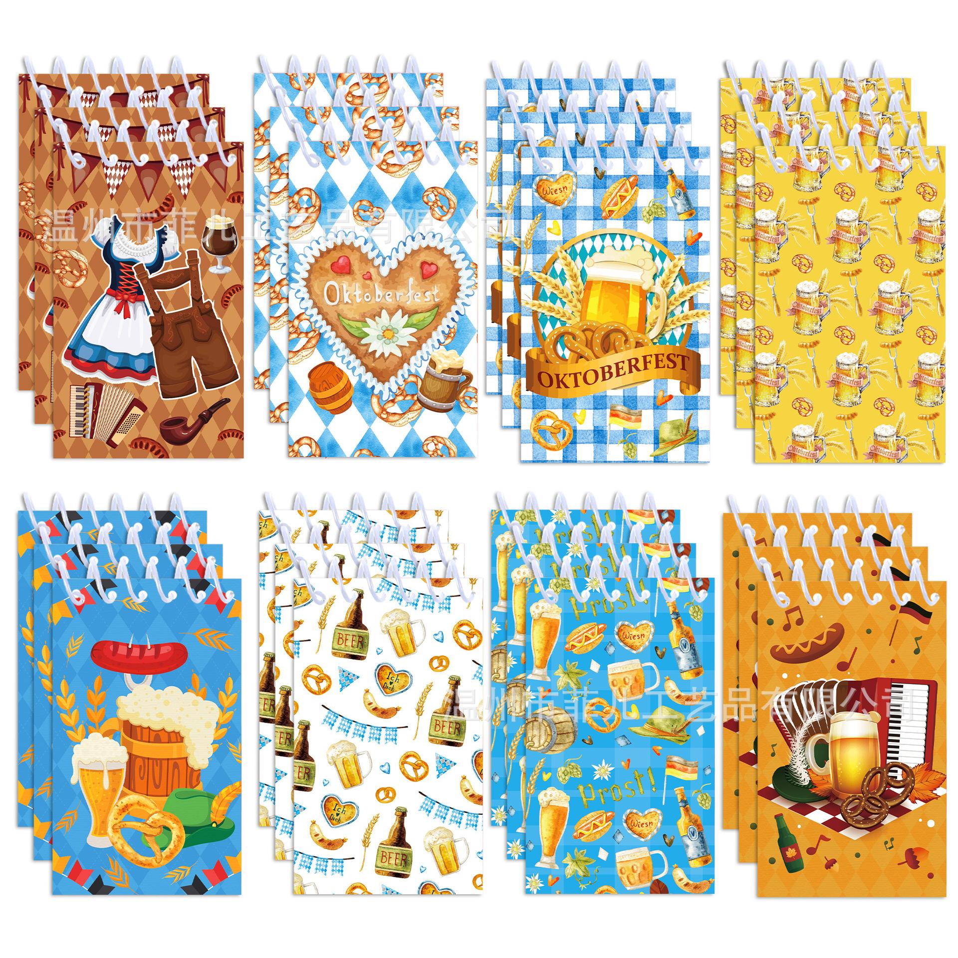 8-Pack Oktoberfest Spiral Notebook German Beer Festival Mini Pocket Notepad Bavarian Journal for Students Party Favors Gift
8-Pack Oktoberfest Spiral Notebook German Beer Festival Mini Pocket Notepad Bavarian Journal for Students Party Favors Gift