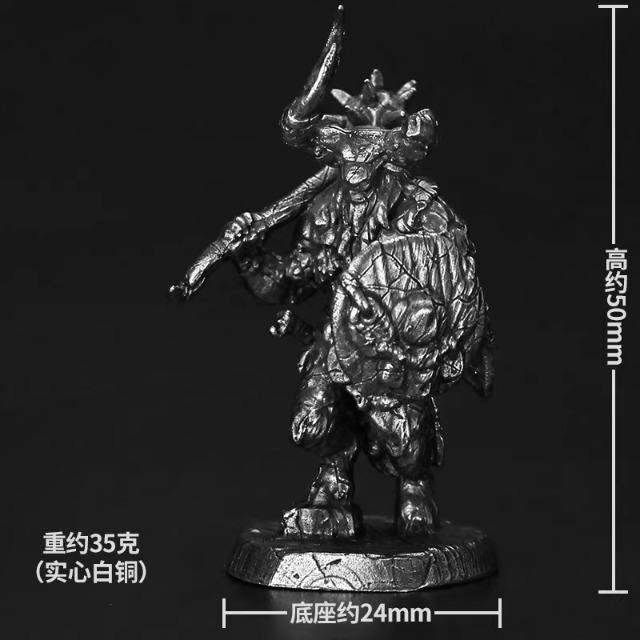 Metal Animal Tribe Warrior Miniature, Handmade White Copper Figure, Tabletop Game Piece, Collectible Desk Decor Gift for Men
Metal Animal Tribe Warrior Miniature, Handmade White Copper Figure, Tabletop Game Piece, Collectible Desk Decor Gift for Men