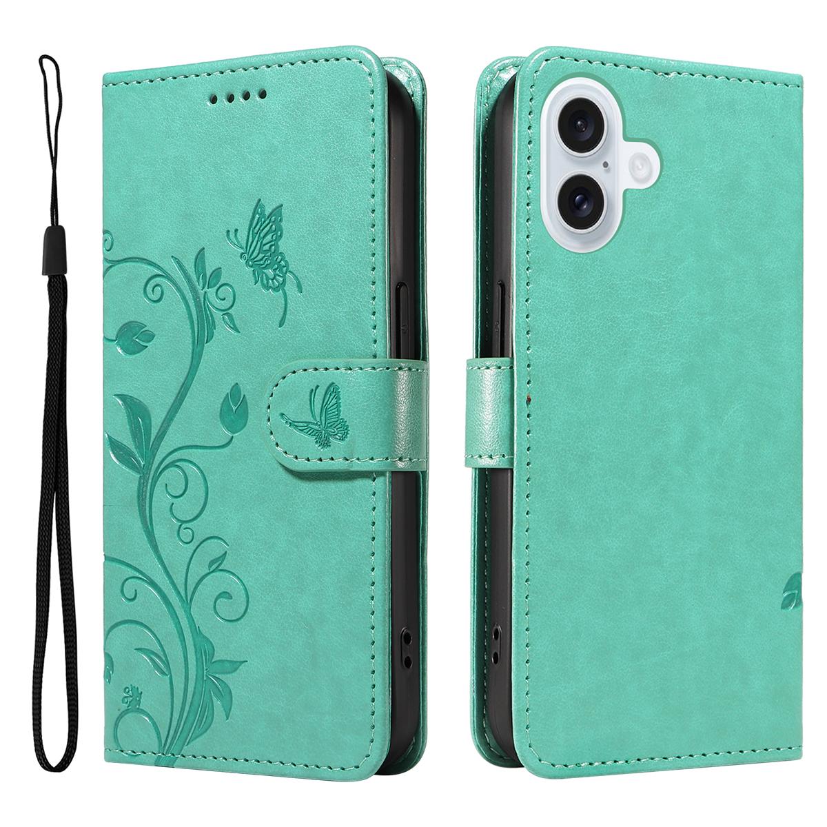 For iPhone 17 PU Leather Cases Flower Pattern Wallet Stand Phone Cover with Strap Green
For iPhone 17 PU Leather Cases Flower Pattern Wallet Stand Phone Cover with Strap Green