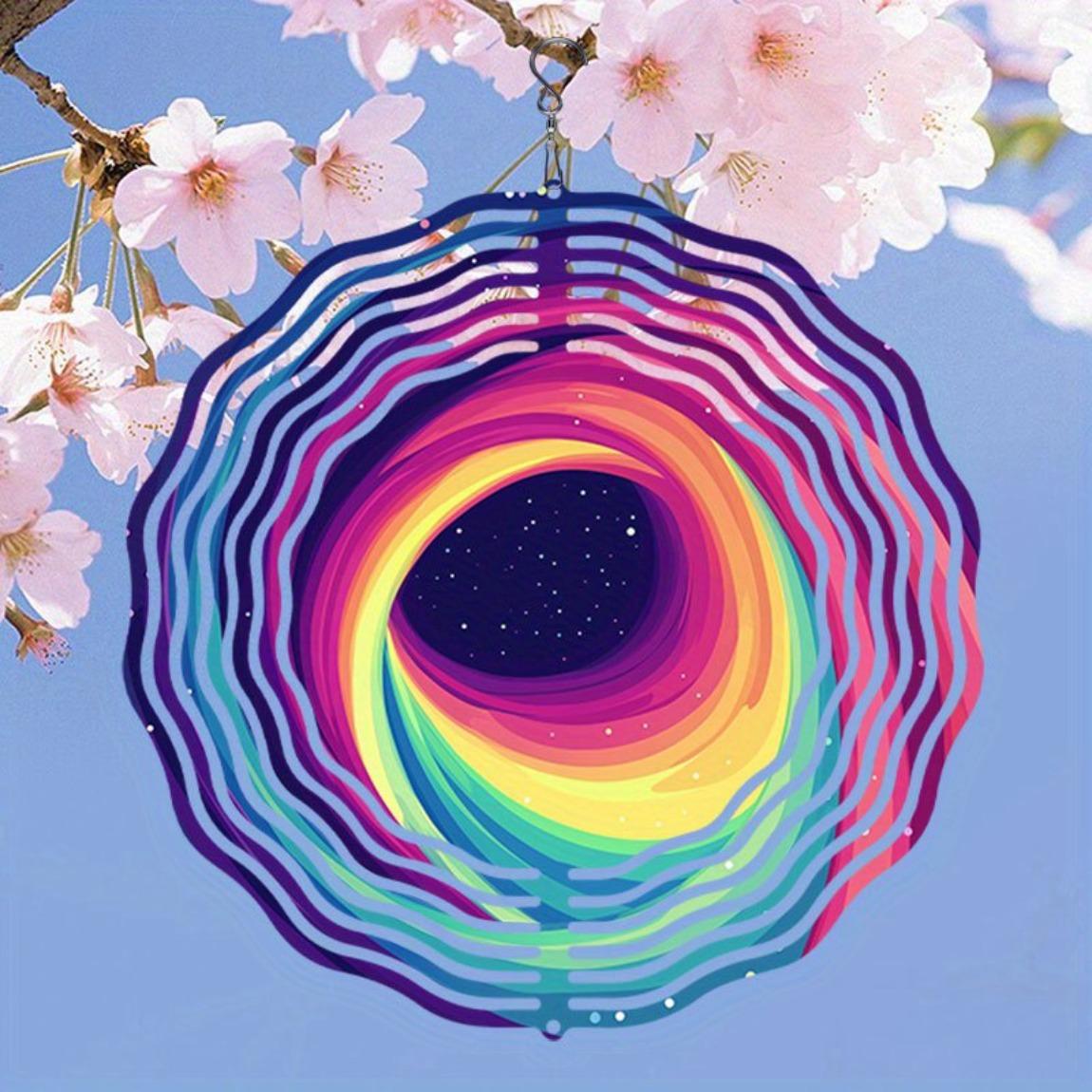 3D Laser-Cut Metal Mandala Wind Spinner - Colorful Kinetic Garden Art with Holographic Vortex Effect, Wind-Powered Outdoor Hanging Sculpture for Patio 01A
3D Laser-Cut Metal Mandala Wind Spinner - Colorful Kinetic Garden Art with Holographic Vortex Effect, Wind-Powered Outdoor Hanging Sculpture for Patio 01A