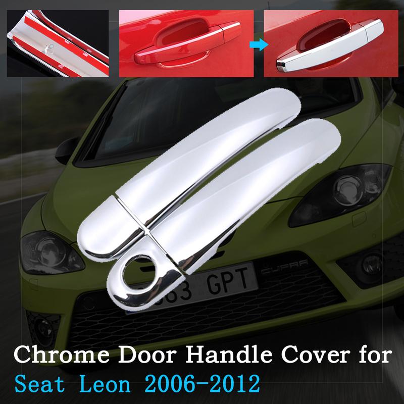 Chrome Car Door Handle Cover for Seat Leon 1P FR FR+ Cupra MK2 2006~2012 Trim Set Exterior Accessories 2007 2008 2009 2010 2011
Chrome Car Door Handle Cover for Seat Leon 1P FR FR+ Cupra MK2 2006~2012 Trim Set Exterior Accessories 2007 2008 2009 2010 2011