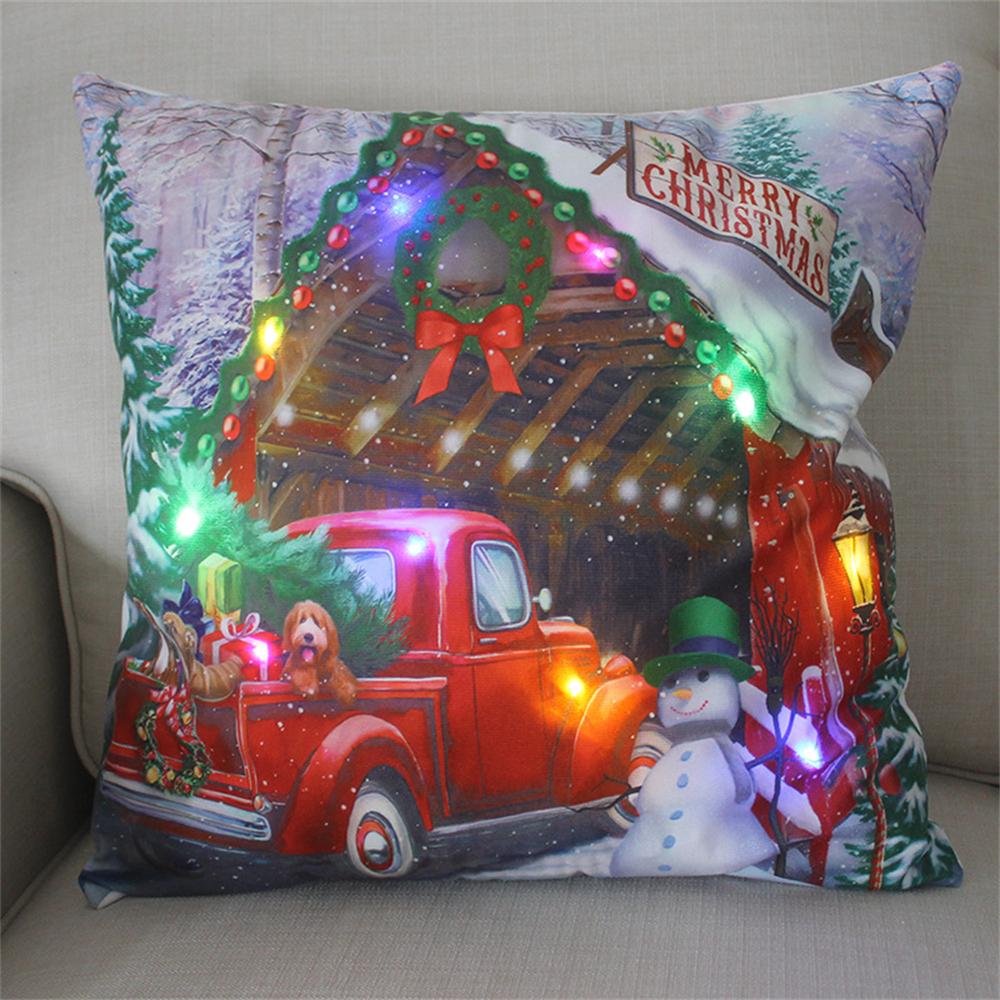 LED Light Christmas Cushion Cover Short Plush Elk Throw Pillow Case for Sofa Luminous Santa Clause Printed Pillowcase Home Decor 450mm*450mm
LED Light Christmas Cushion Cover Short Plush Elk Throw Pillow Case for Sofa Luminous Santa Clause Printed Pillowcase Home Decor 450mm*450mm