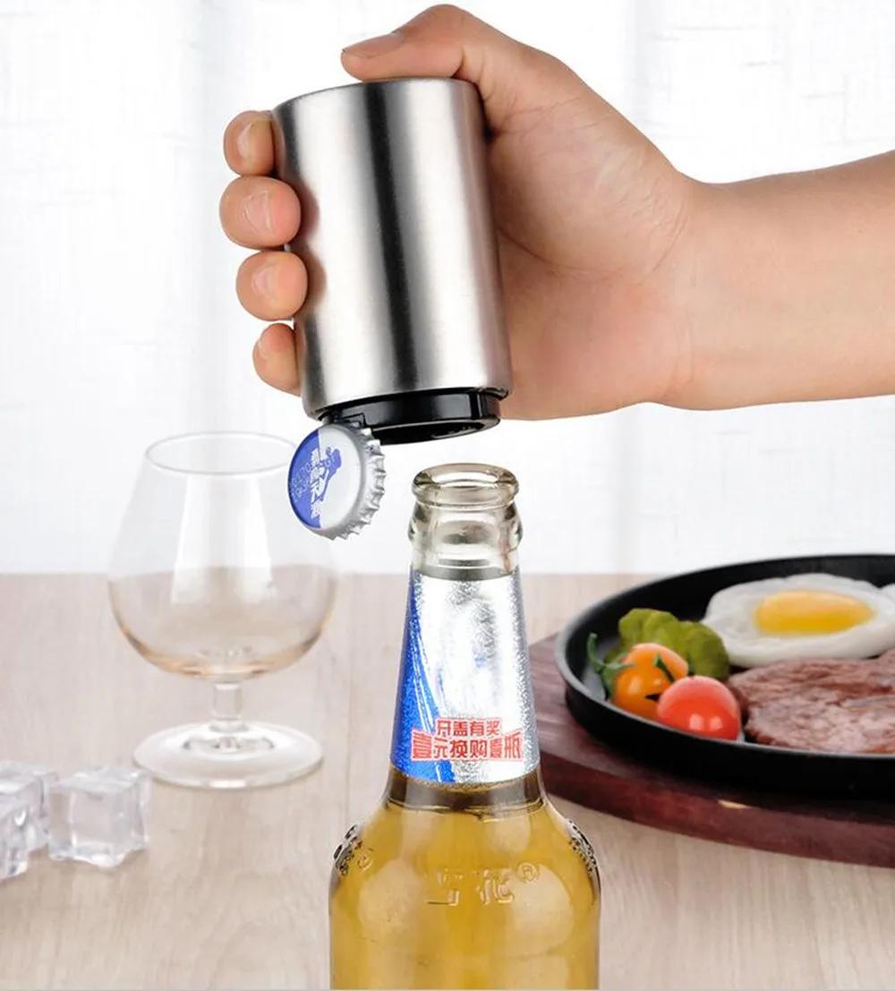 Automatic Bottle Opener Stainless Steel Push Down Wine Beer Openers Practical Kitchen Accessories Bottle Opener Keychain
Automatic Bottle Opener Stainless Steel Push Down Wine Beer Openers Practical Kitchen Accessories Bottle Opener Keychain