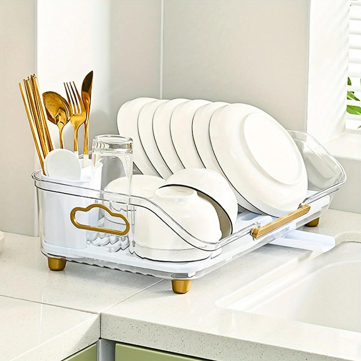 Portable Utensil Holder with Drain Handle Kitchen Sink Storage Rack for Dishes Bowls Cutlery and Cleaning Tools Water Draining чистий
Portable Utensil Holder with Drain Handle Kitchen Sink Storage Rack for Dishes Bowls Cutlery and Cleaning Tools Water Draining чистий