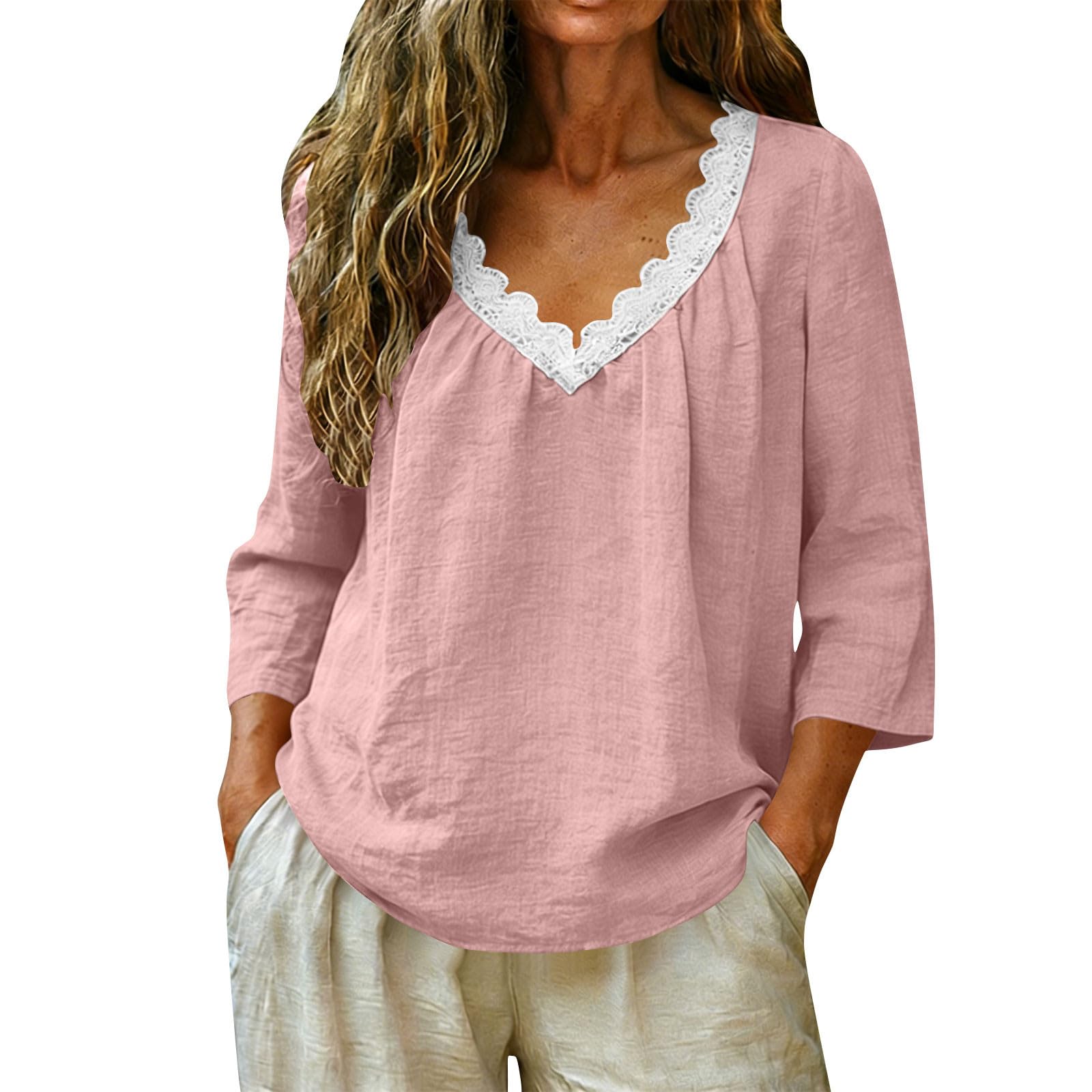 Women s Casual Summer V Neck Linen Top Lightweight Loose Seven Quarter Sleeve Blouse XXL рожевий
Women s Casual Summer V Neck Linen Top Lightweight Loose Seven Quarter Sleeve Blouse XXL рожевий