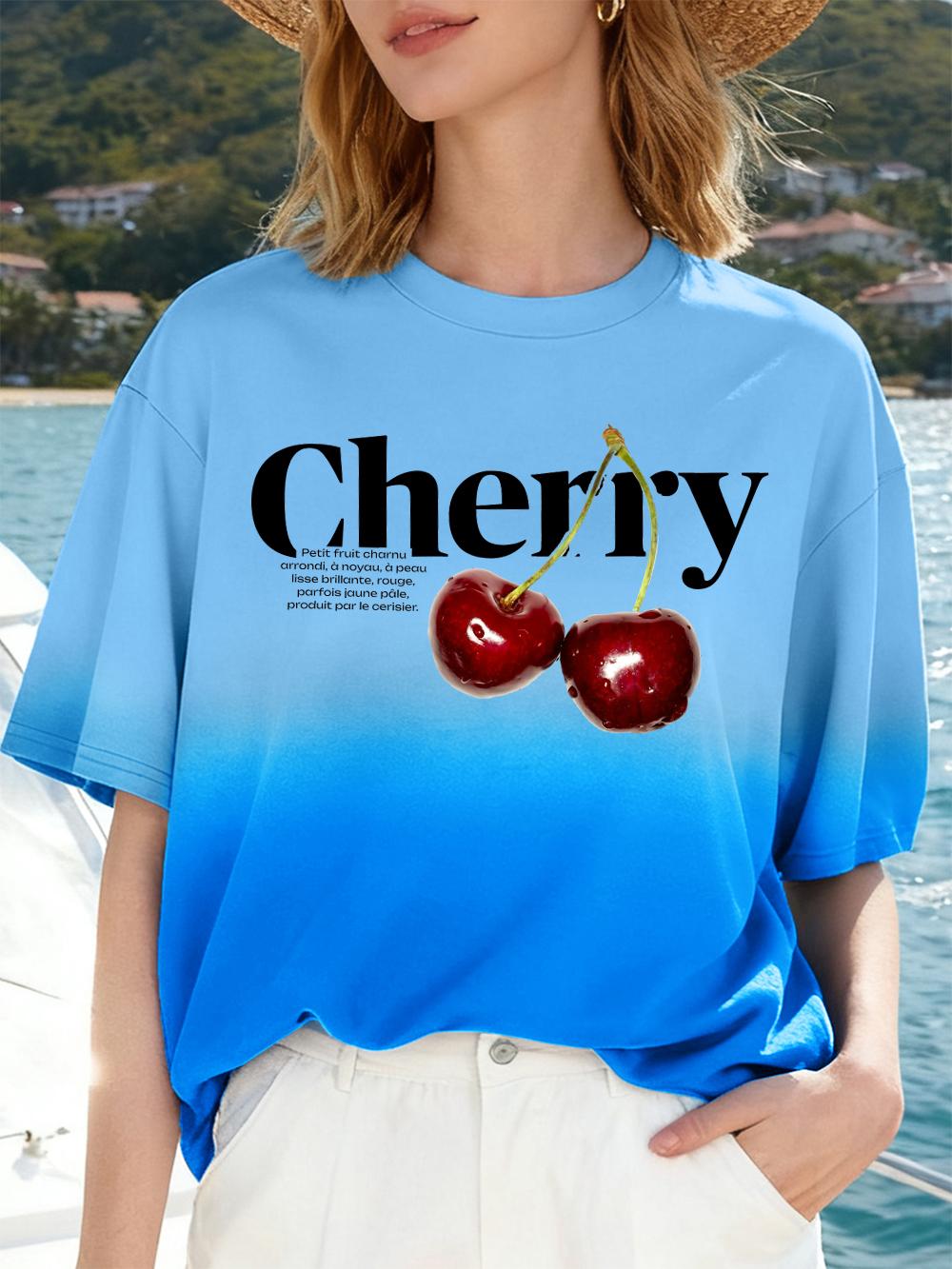 Delicious Cherries Printed Womens Gradient Dye TShirt Casual Oversized Tops ONeck Soft Summer T Shirts Short Sleeve Clothes 4XL
Delicious Cherries Printed Womens Gradient Dye TShirt Casual Oversized Tops ONeck Soft Summer T Shirts Short Sleeve Clothes 4XL
