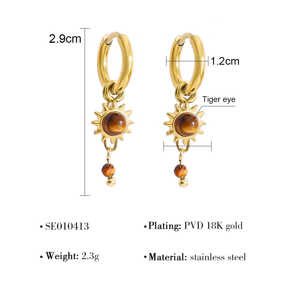 WILD & FREE NEW IN Gold Plated Stainless Steel Huggie Hoop Earrings for Women Chic Vintage Natural Stone Charms Jewelry
WILD & FREE NEW IN Gold Plated Stainless Steel Huggie Hoop Earrings for Women Chic Vintage Natural Stone Charms Jewelry
