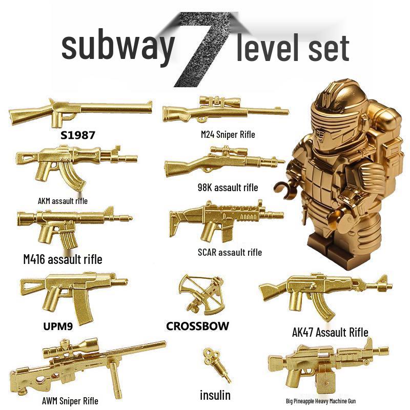 Набор 7-го уровня Metro Royale для Peacekeeper Elite: Броня Минифигурки Строительные блоки Совместимые с LEGO
Набор 7-го уровня Metro Royale для Peacekeeper Elite: Броня Минифигурки Строительные блоки Совместимые с LEGO