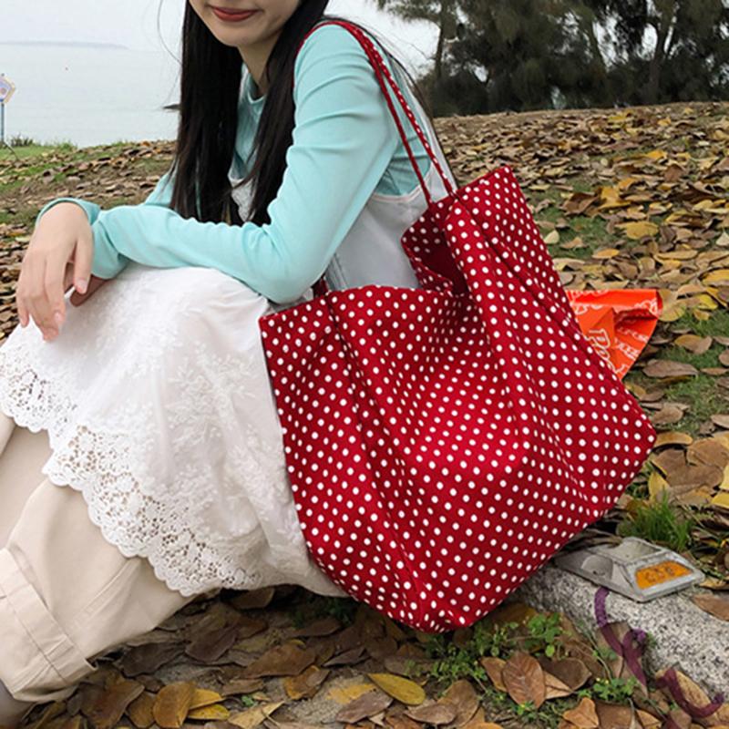 Yogodlns Casual Shoulder Bags Large Capacity Canvas Shopping Totes Bag High Quality Dot Design Eco Reusable Handbag for Women 36x23x34cm червоний
Yogodlns Casual Shoulder Bags Large Capacity Canvas Shopping Totes Bag High Quality Dot Design Eco Reusable Handbag for Women 36x23x34cm червоний