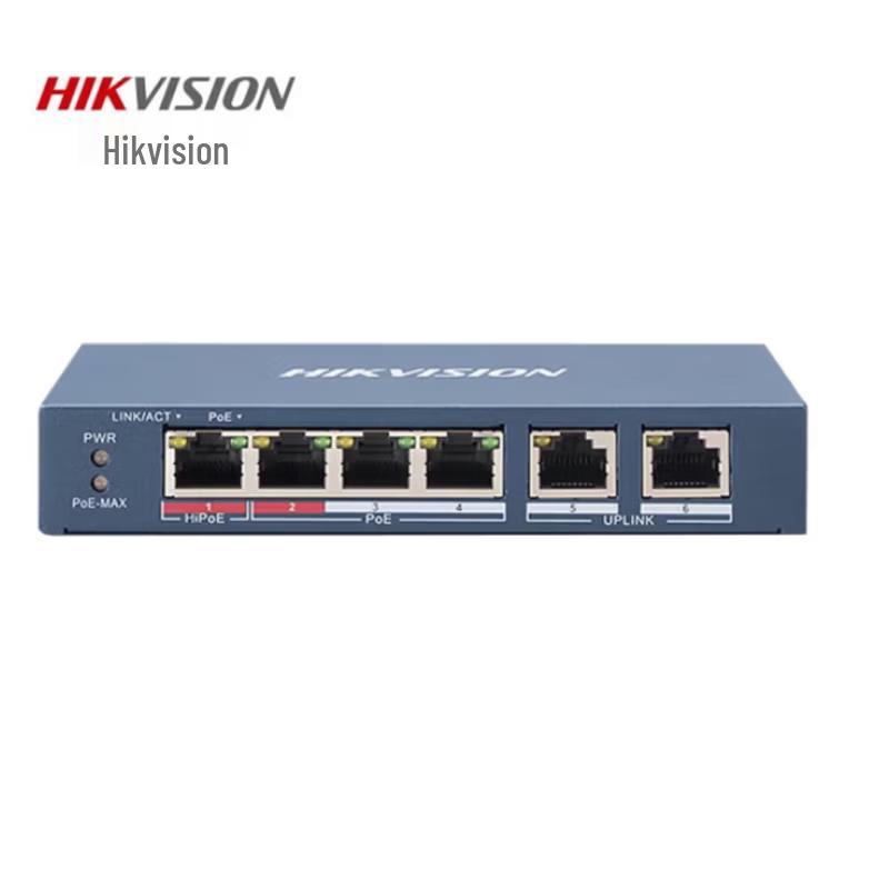 HIKVISION Некерований комутатор PoE з 4+2 портами 100 Мбіт/с
HIKVISION Некерований комутатор PoE з 4+2 портами 100 Мбіт/с