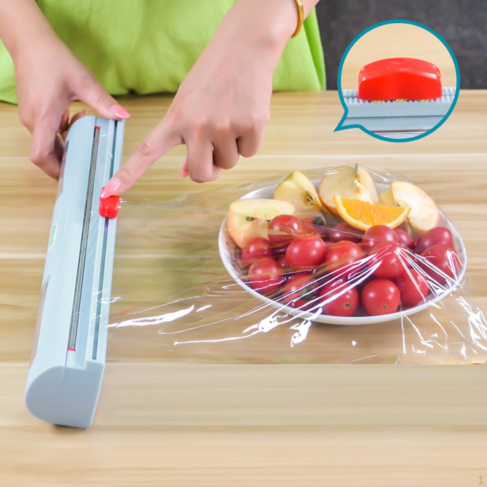 Диспенсер для харчової плівки Easy-Cut для кухонного зберігання синій
Диспенсер для харчової плівки Easy-Cut для кухонного зберігання синій