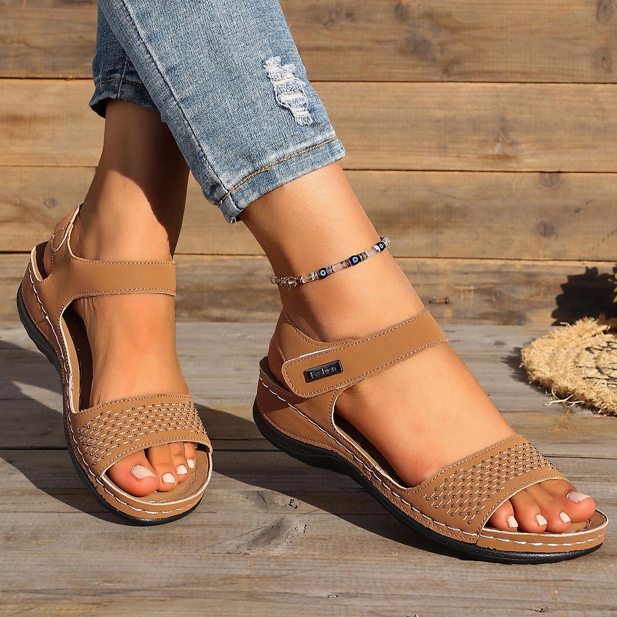 Summer Wedge Sandals Women Lightweight Hook Loop Platform Sandles Woman Thick Sole Non Slip Beach Sandalias Mujer 42EU/CN43 коричневий
Summer Wedge Sandals Women Lightweight Hook Loop Platform Sandles Woman Thick Sole Non Slip Beach Sandalias Mujer 42EU/CN43 коричневий