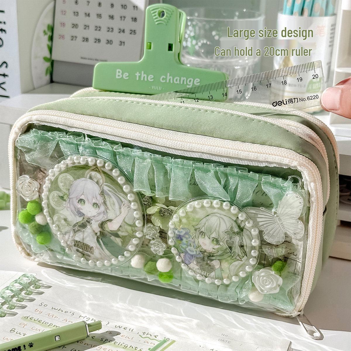 Clear Window Pencil Case Badge Storage for Students
Clear Window Pencil Case Badge Storage for Students