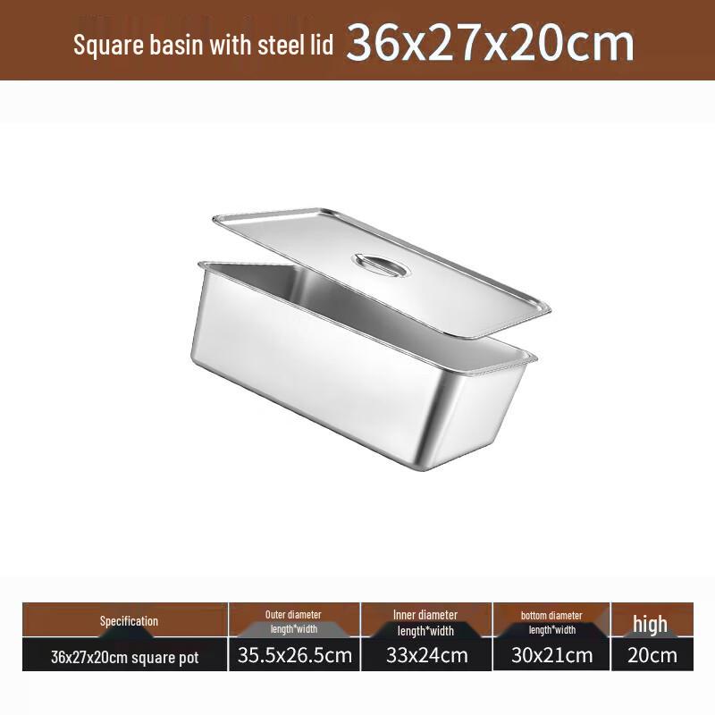Lainuo Stainless Steel Rectangular Tray with Lid
Lainuo Stainless Steel Rectangular Tray with Lid