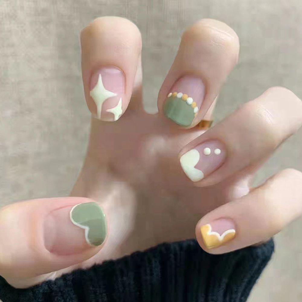Manicure Tool Artificial Wearable Fake Nails Short Round/Square Head False Nails Nail Tips 04
Manicure Tool Artificial Wearable Fake Nails Short Round/Square Head False Nails Nail Tips 04
