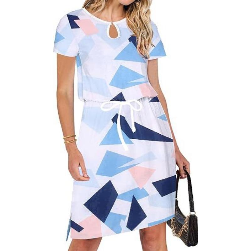 YYFS женские модные летние весенние повседневные платья с коротким рукавом и круглым вырезом со средней талией M
YYFS женские модные летние весенние повседневные платья с коротким рукавом и круглым вырезом со средней талией M