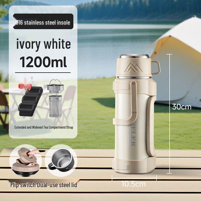 316 Stainless Steel Sports Thermos Flask with Tea Infuser, Portable for Outdoor and Travel 1200ML
316 Stainless Steel Sports Thermos Flask with Tea Infuser, Portable for Outdoor and Travel 1200ML
