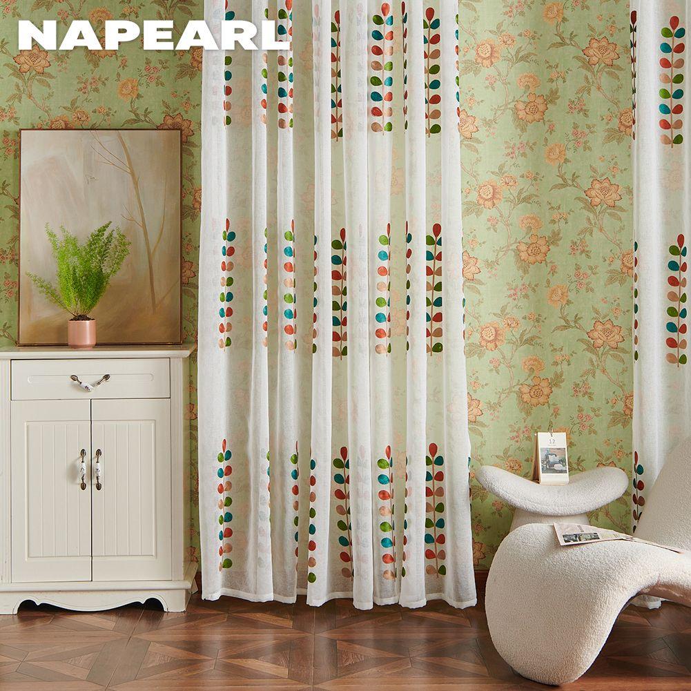 NAPEARL 70%-80% степень затенения, белые занавески с листьями, полиэстеровые оконные шторы для гостиной, украшения дома
NAPEARL 70%-80% степень затенения, белые занавески с листьями, полиэстеровые оконные шторы для гостиной, украшения дома