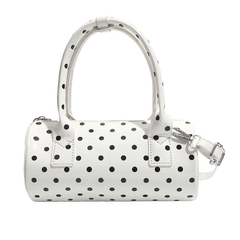 2026 Fashi Retro Sweet Essential Red Polka Dot Mini Cylinder Bag Patent Leather Top-Handle Purse for Casual & Date Outings білий
2026 Fashi Retro Sweet Essential Red Polka Dot Mini Cylinder Bag Patent Leather Top-Handle Purse for Casual & Date Outings білий