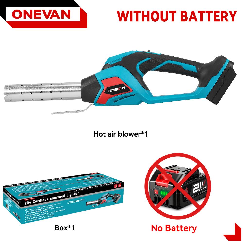 ONEVAN 800℃ Electric Heat Gun 4000W Igniter 3IN1 Hot Air Gun Blower Handheld Multifunction Home Tool For Makita 18V Battery Pin Without Battery
ONEVAN 800℃ Electric Heat Gun 4000W Igniter 3IN1 Hot Air Gun Blower Handheld Multifunction Home Tool For Makita 18V Battery Pin Without Battery
