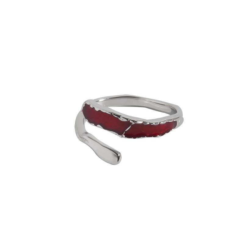 Red Dripping Cross Niche Design Dark Cold Wind Irregular Personality Natal Year Ring Female Adjustable opening
Red Dripping Cross Niche Design Dark Cold Wind Irregular Personality Natal Year Ring Female Adjustable opening