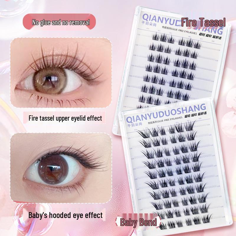 Qianyu Duoshang Fire Tassel Glue-Free False Eyelashes, Natural Eye-Enlarging Single Cluster, Large Capacity, Ten Rows, Baby Curve. Fire Tassel - Ten Rows
Qianyu Duoshang Fire Tassel Glue-Free False Eyelashes, Natural Eye-Enlarging Single Cluster, Large Capacity, Ten Rows, Baby Curve. Fire Tassel - Ten Rows