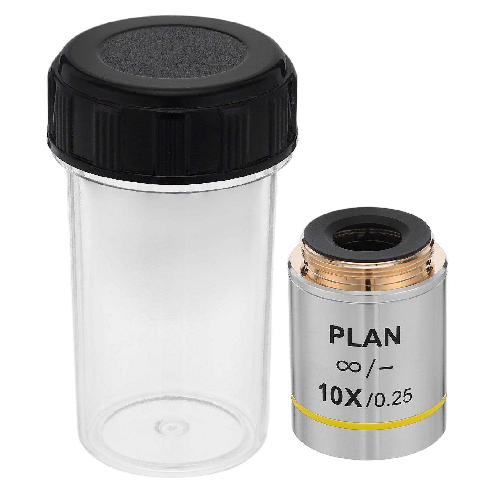 Biological Microscope Objective Lens 10X Magnification Clear Distortion-Free Imaging For Lab High-Resolution Microscopy 6x3.4x3.4cm
Biological Microscope Objective Lens 10X Magnification Clear Distortion-Free Imaging For Lab High-Resolution Microscopy 6x3.4x3.4cm