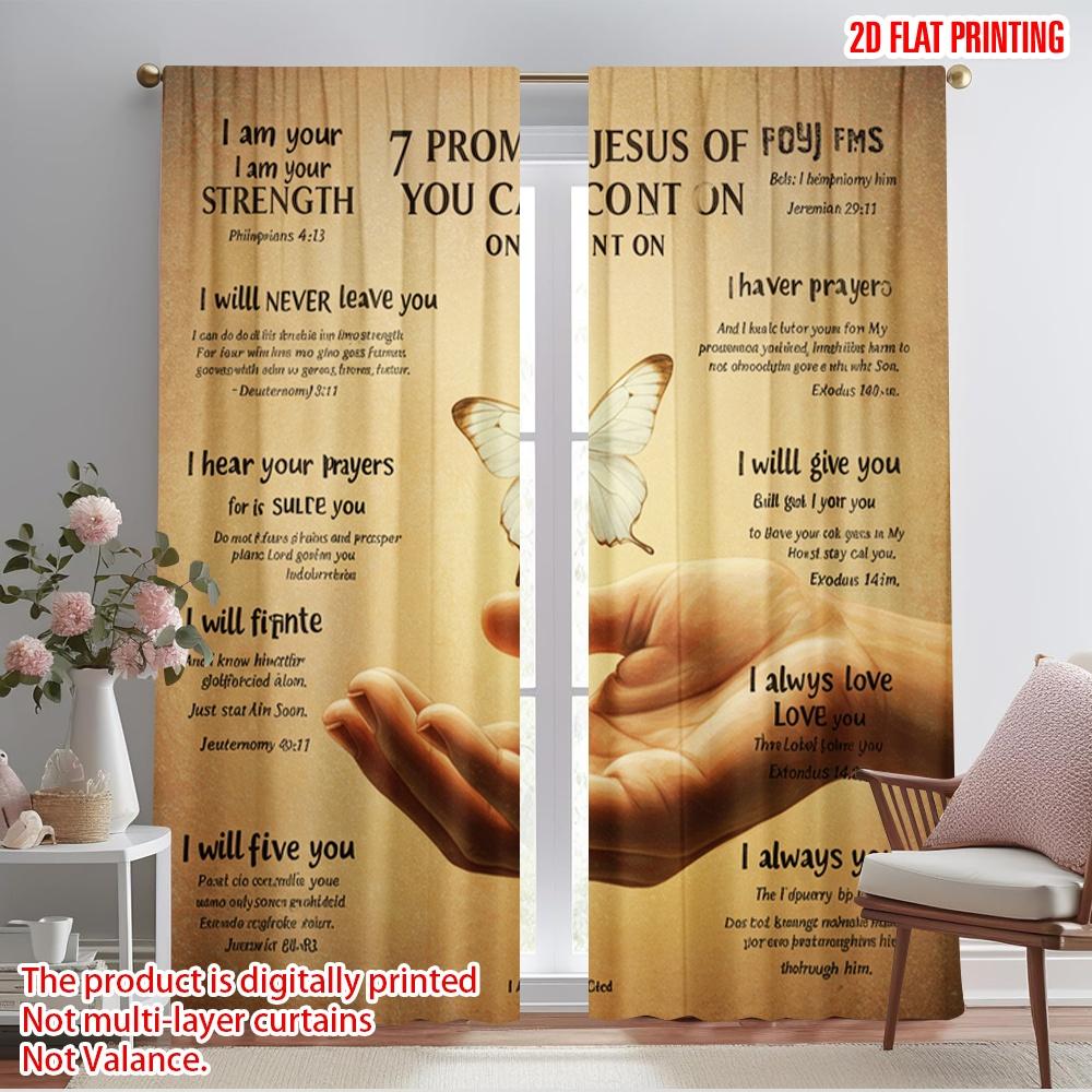 2pcs 2D flat printing Window Curtains Jesus Promises Strength Peace Polyester Without Electricity All Season Party & Holiday 52.50×116.00 CM 2pcs
2pcs 2D flat printing Window Curtains Jesus Promises Strength Peace Polyester Without Electricity All Season Party & Holiday 52.50×116.00 CM 2pcs