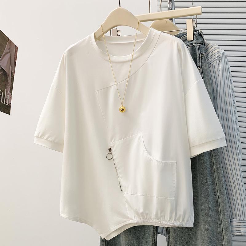 Korean Style Color-Block Slimming Short Sleeve T-Shirt L білий
Korean Style Color-Block Slimming Short Sleeve T-Shirt L білий