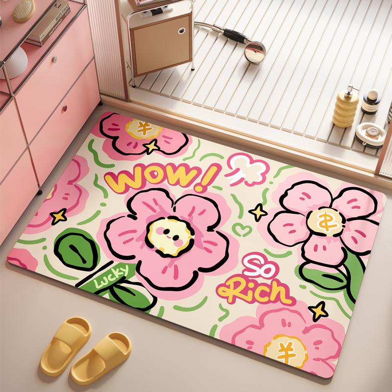 Мультяшный коврик для ванной комнаты, быстросохнущий, впитывающий, нескользящий коврик, придверный коврик 40 * 60Cm
Мультяшный коврик для ванной комнаты, быстросохнущий, впитывающий, нескользящий коврик, придверный коврик 40 * 60Cm