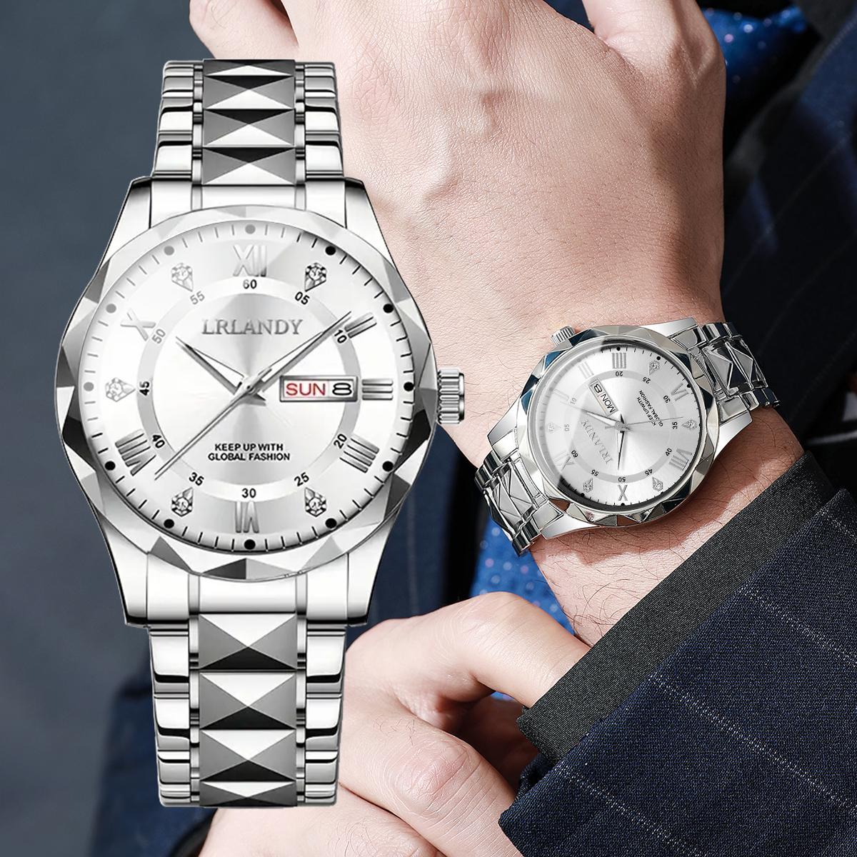 1pc Men s Watch Handsome Charm Roman Scale Calendar Dial Casual Versatile Quartz Watch (Box Not Included) срібний
1pc Men s Watch Handsome Charm Roman Scale Calendar Dial Casual Versatile Quartz Watch (Box Not Included) срібний