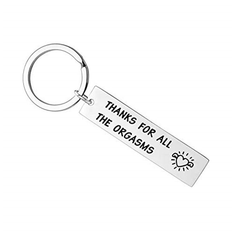 Couple Humorous Valentines Day Long Strip Stainless Steel Keychain Stainless Steel Keychain for Mothers Day and Fathers Day Backpack Bag Pendant 1.2*5CM
Couple Humorous Valentines Day Long Strip Stainless Steel Keychain Stainless Steel Keychain for Mothers Day and Fathers Day Backpack Bag Pendant 1.2*5CM