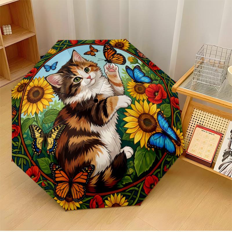 Kitten with Cherry Blossoms Printed umbrella windproof folding umbrella portable sun and rain umbrella suitable for gifting
Kitten with Cherry Blossoms Printed umbrella windproof folding umbrella portable sun and rain umbrella suitable for gifting